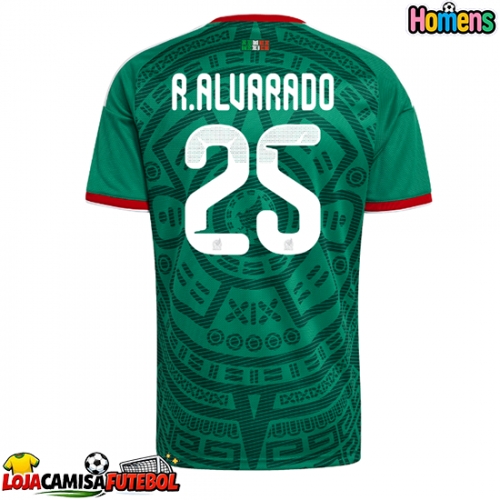 Camisa de Futebol México Roberto Alvarado #25 Equipamento Principal Mundo 2026 Manga Curta